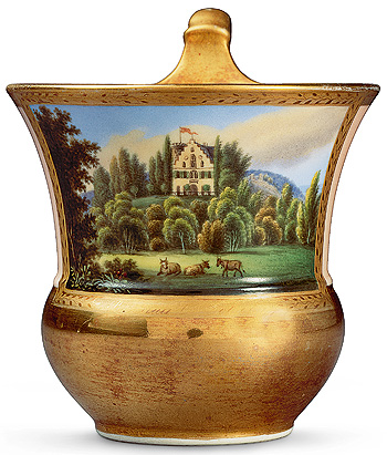 Picture: Cup with a view of Rosenau Palace, KPM Berlin, around 1840